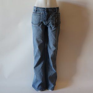 NWT Womens/Juniors Royal Blue Apparel Flare Leg Blue Jeans Sz 19 x 35 *